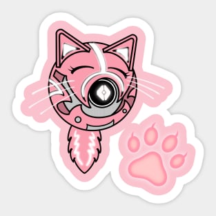 Neko Kawaii Ghost Sticker